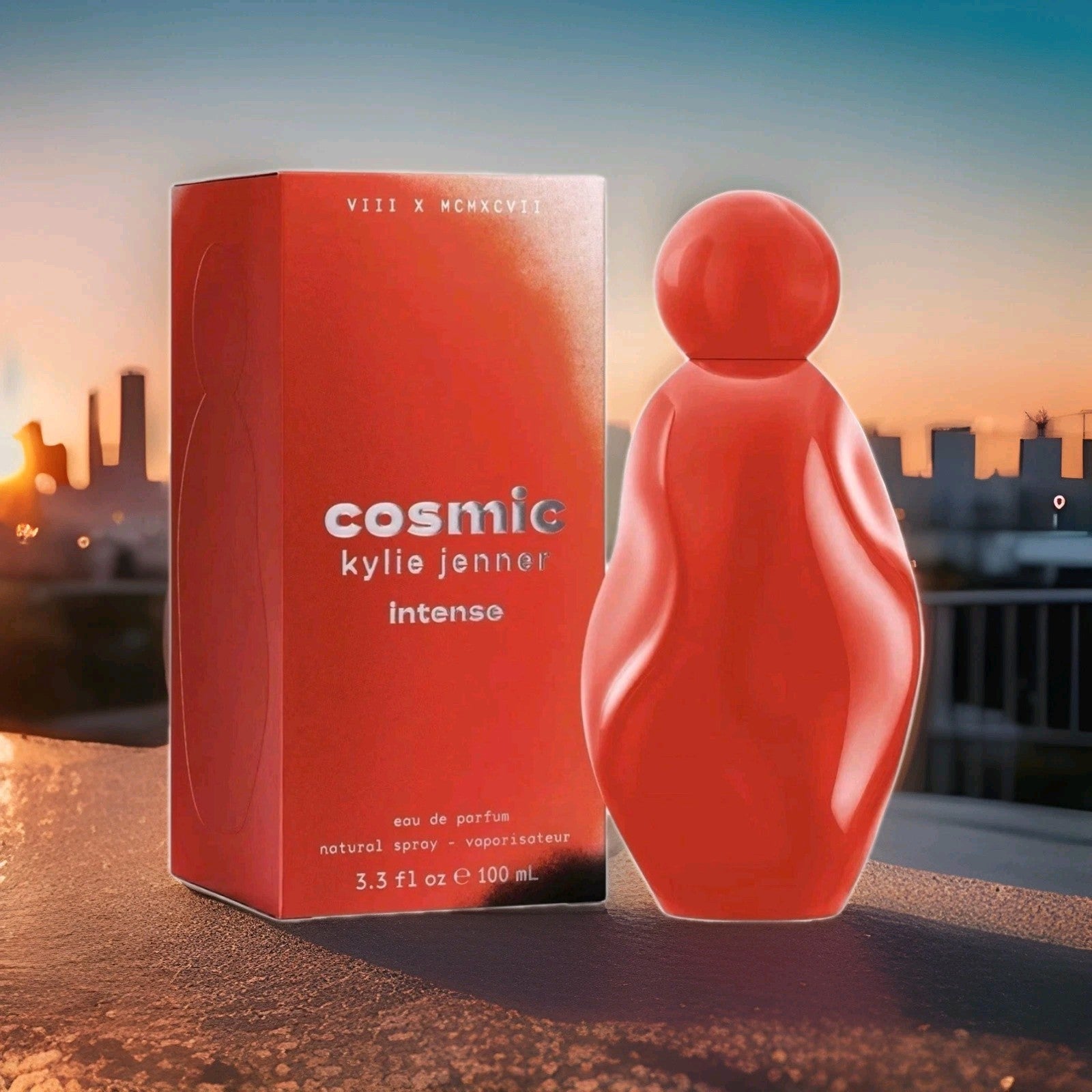 Brand New Cosmic Kylie Jenner Intense Kylie Cosmetics  Fragrance 100ml 3.3oz Red1