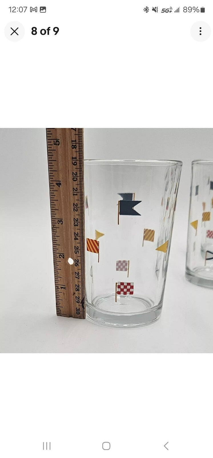 Pottery Barn Colorful Nautical Flag Set of 4 Juice Glasses, Coastal/Boats NEW5