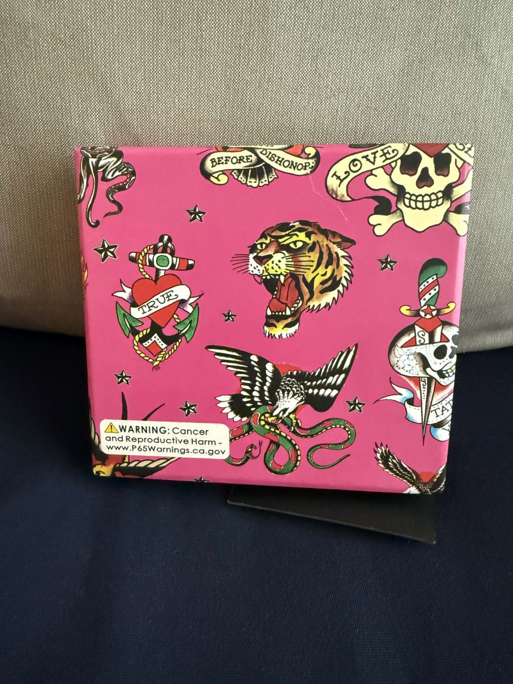 Ed Hardy Black Love Kills Slowly Rhinestone Heart Coin Purse Wristlet~Gift Box1