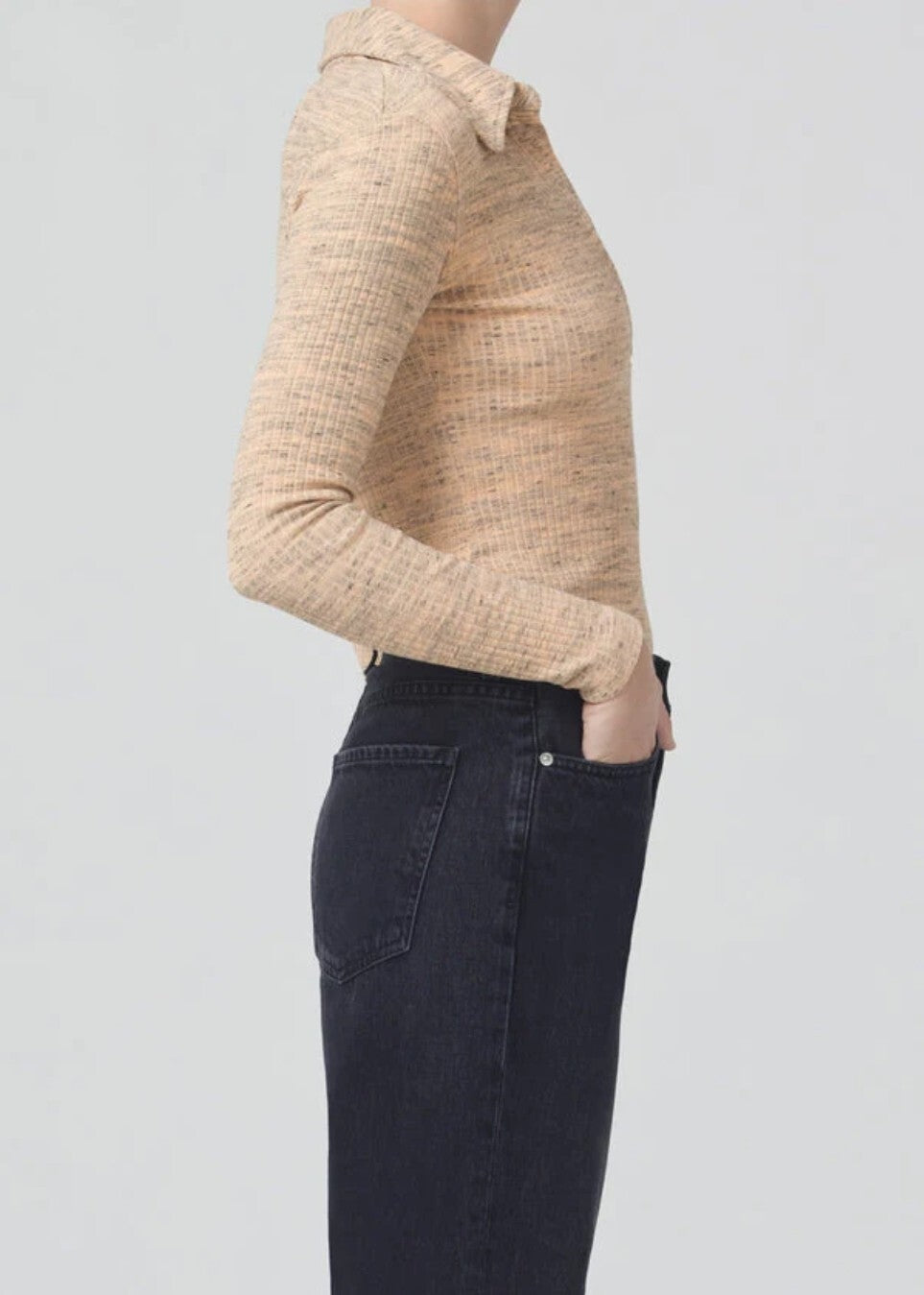 NWT Citizens of Humanity -  Alba Polo Cantaloupe - Size S COH Anthropologie 1