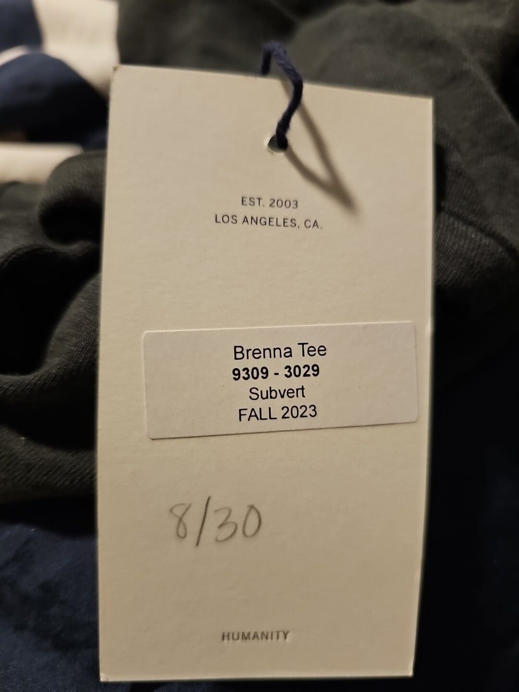 Citizens of Humanity NWT Short Sleeve Breanna Tee in Subvert Size Small Sm 2