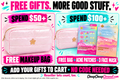 $100 gift set includes makeup bag, acne patches and boxed 3-pack face masks