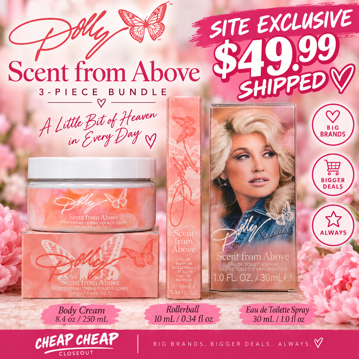 Dolly Parton Scent From Above 3-piece site exclusive bundle - $49.99 shipped