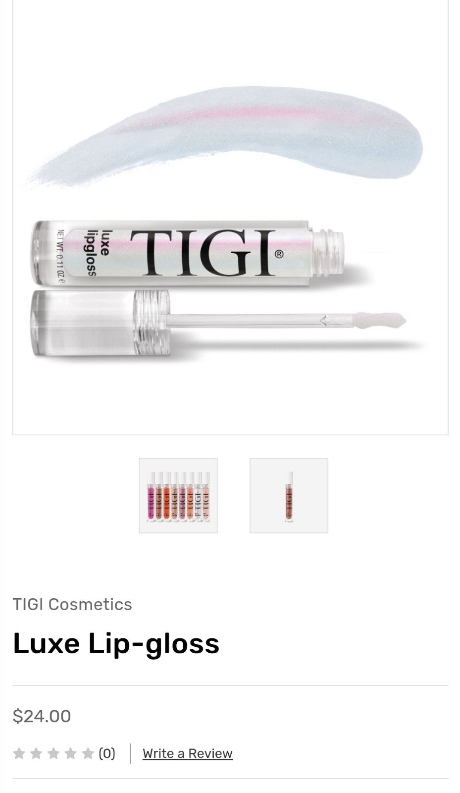 TIGI Cosmetics Luxe Lipgloss QUEEN BEE .11 oz Lip  Gloss 2