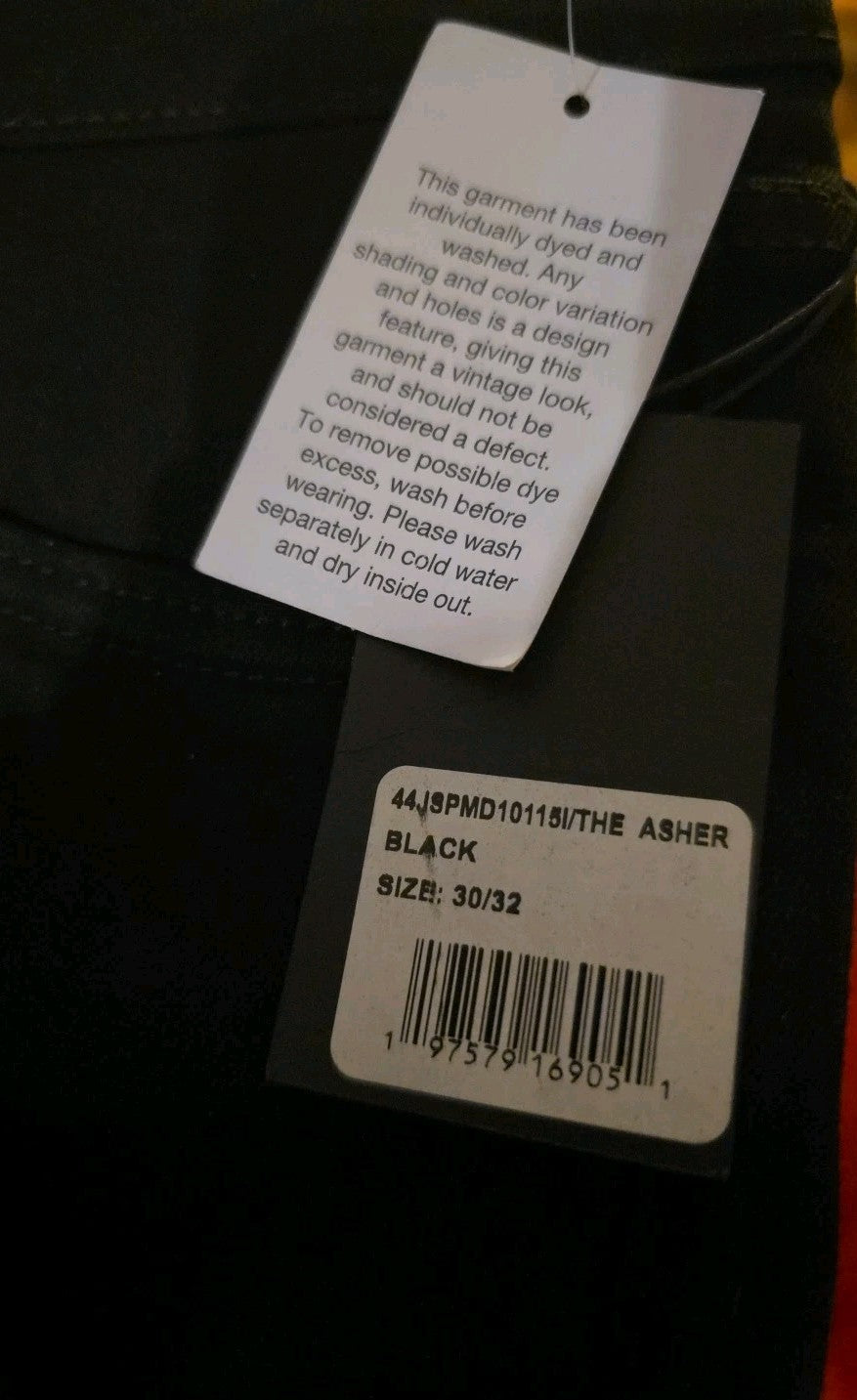Joe's Jeans The Asher Slim Fit Jeans Men's Pants 30Wx32L Black Zip Fly 6