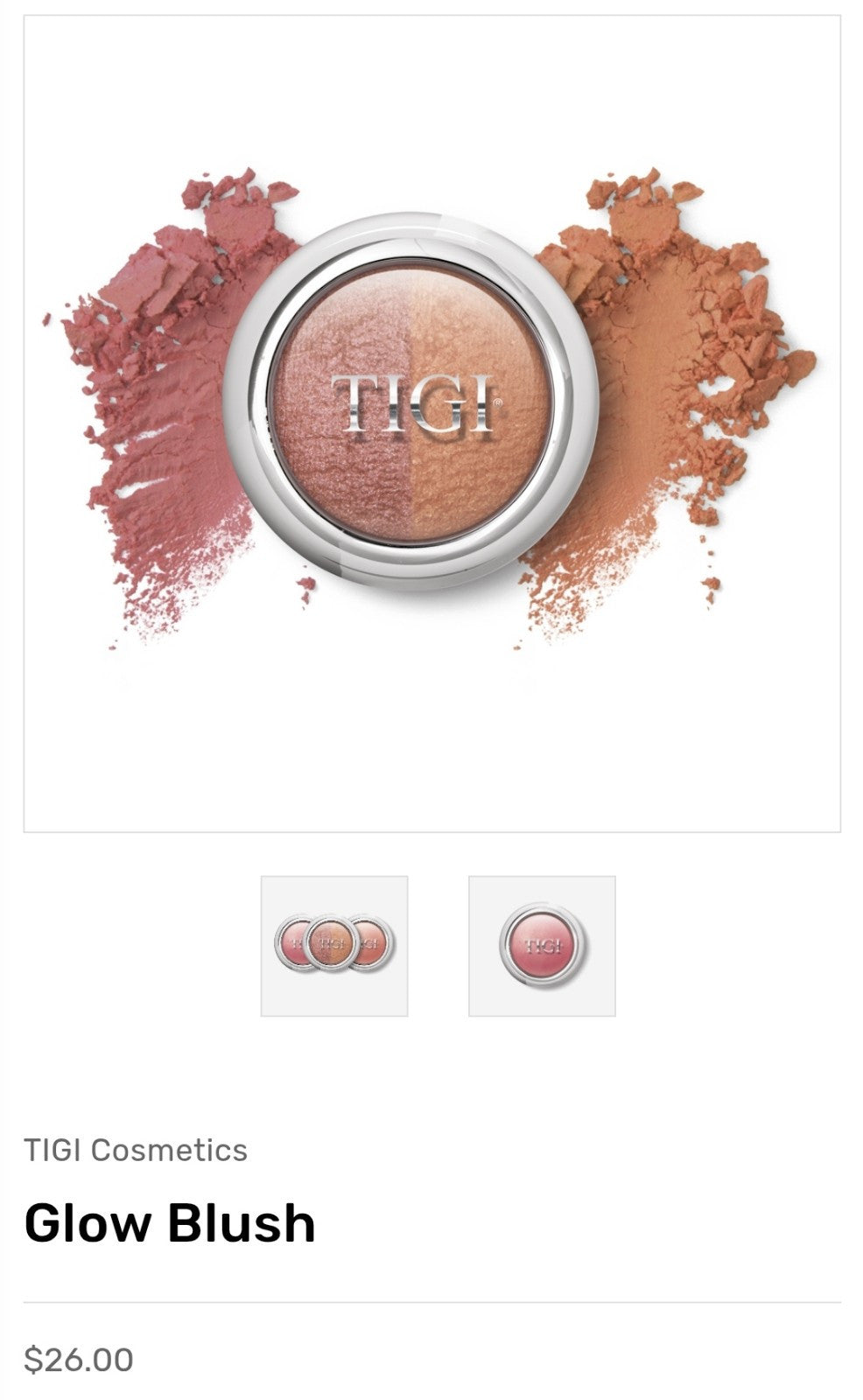 TIGI Professional Cosmetics Glow Blush Lovely Duo .07 oz3