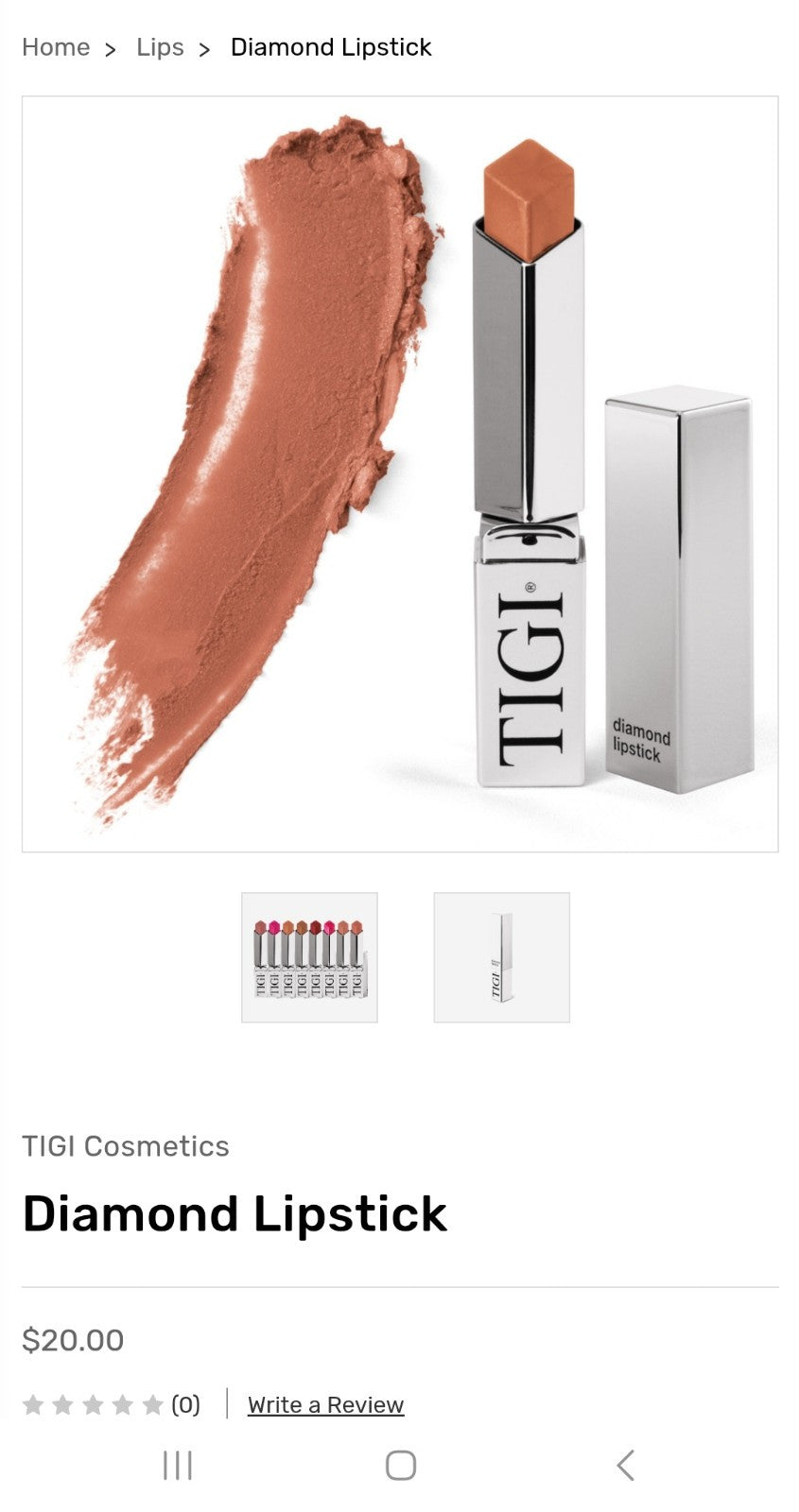 Diamond Lipstick - Happiness by TIGI Professional Cosmetics Women - 0.14 oz Lip2