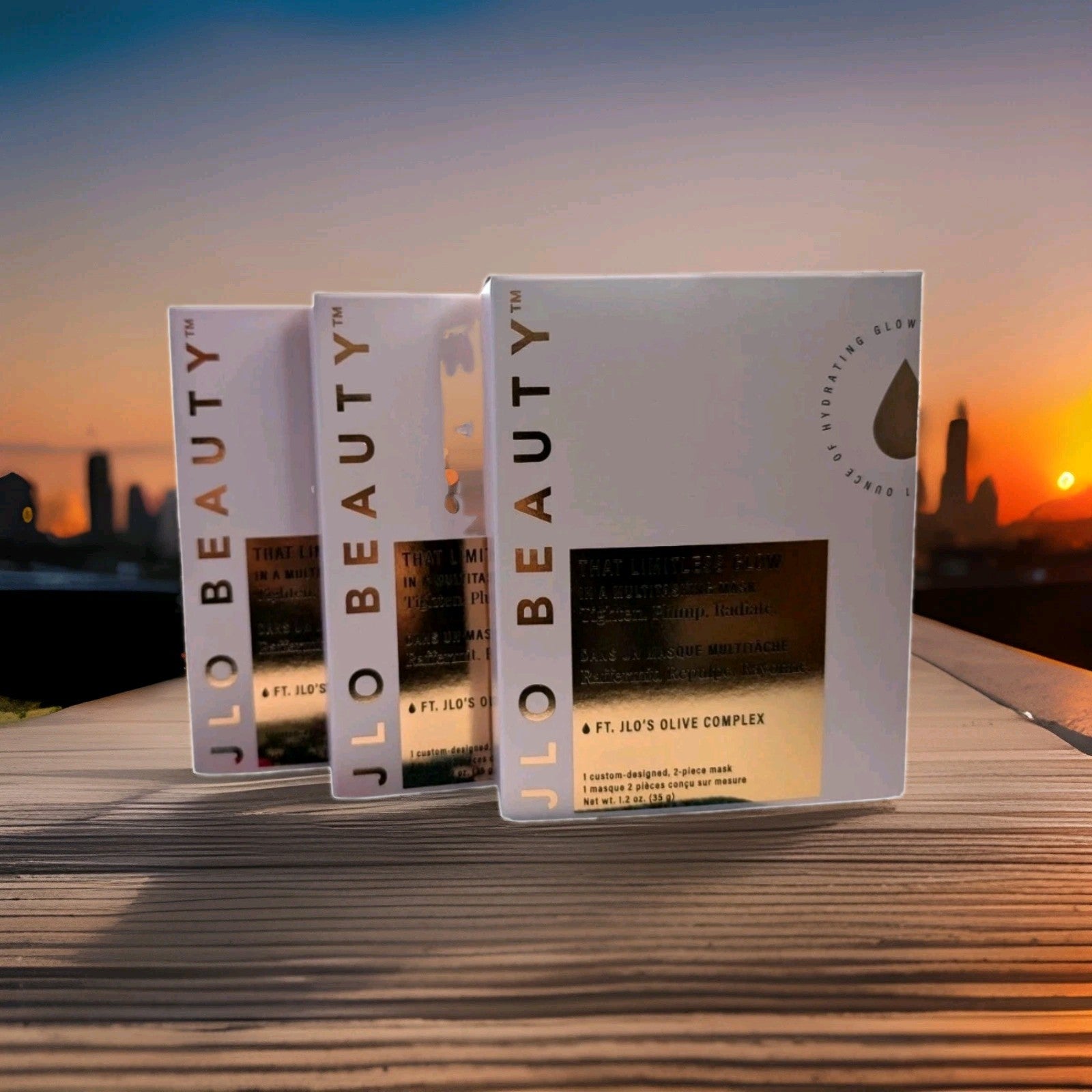 3x JLo Beauty That Limitless Glow Sheet Mask Hydrating Skincare NIB $54 Retail
