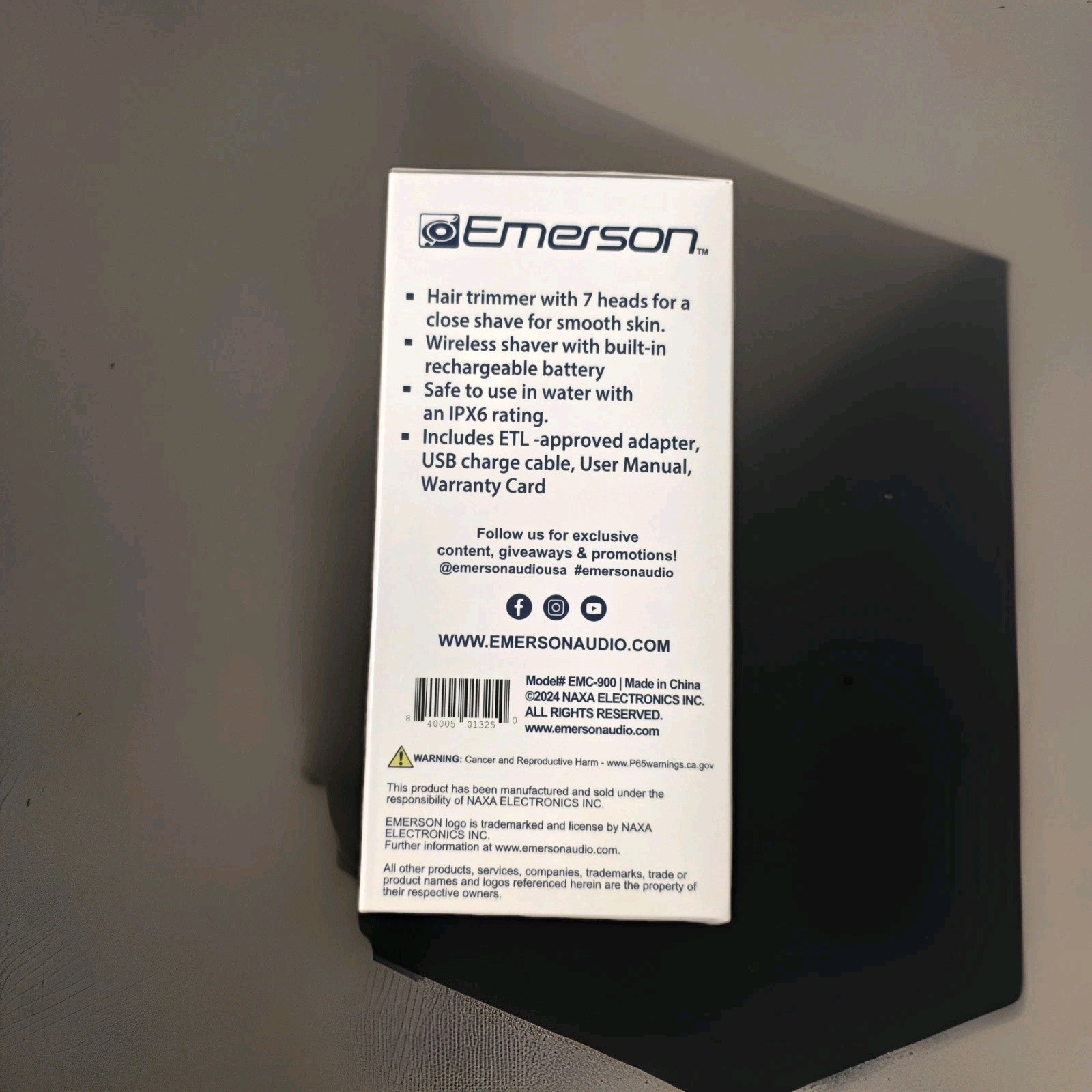 10 × Emerson Shaver Cordless Hair Trimmer Bald Head Razor Electric For Men Wet