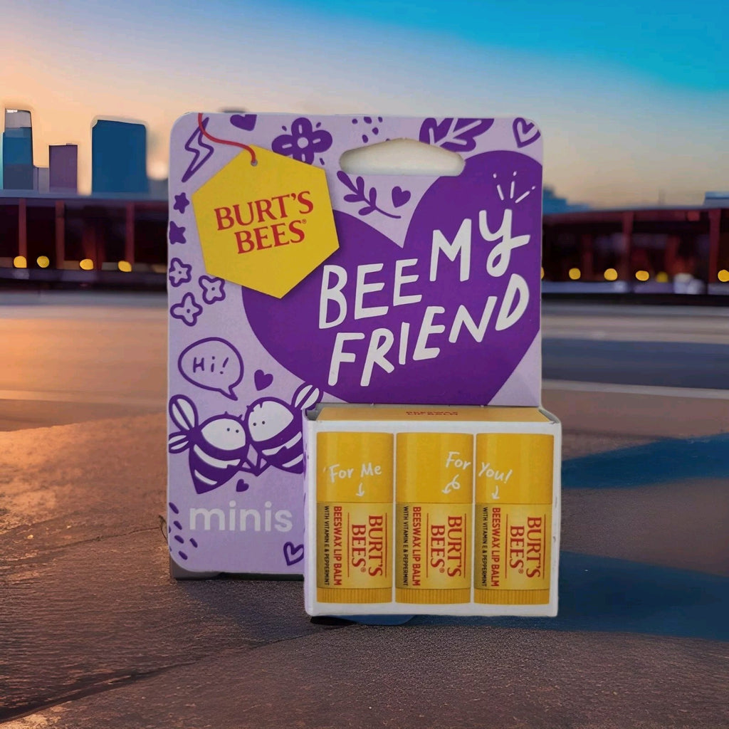 2 packs Burt's Bees Bee My Friend 3pc Mini Lip Balms Beeswax 1.38g Valentines1