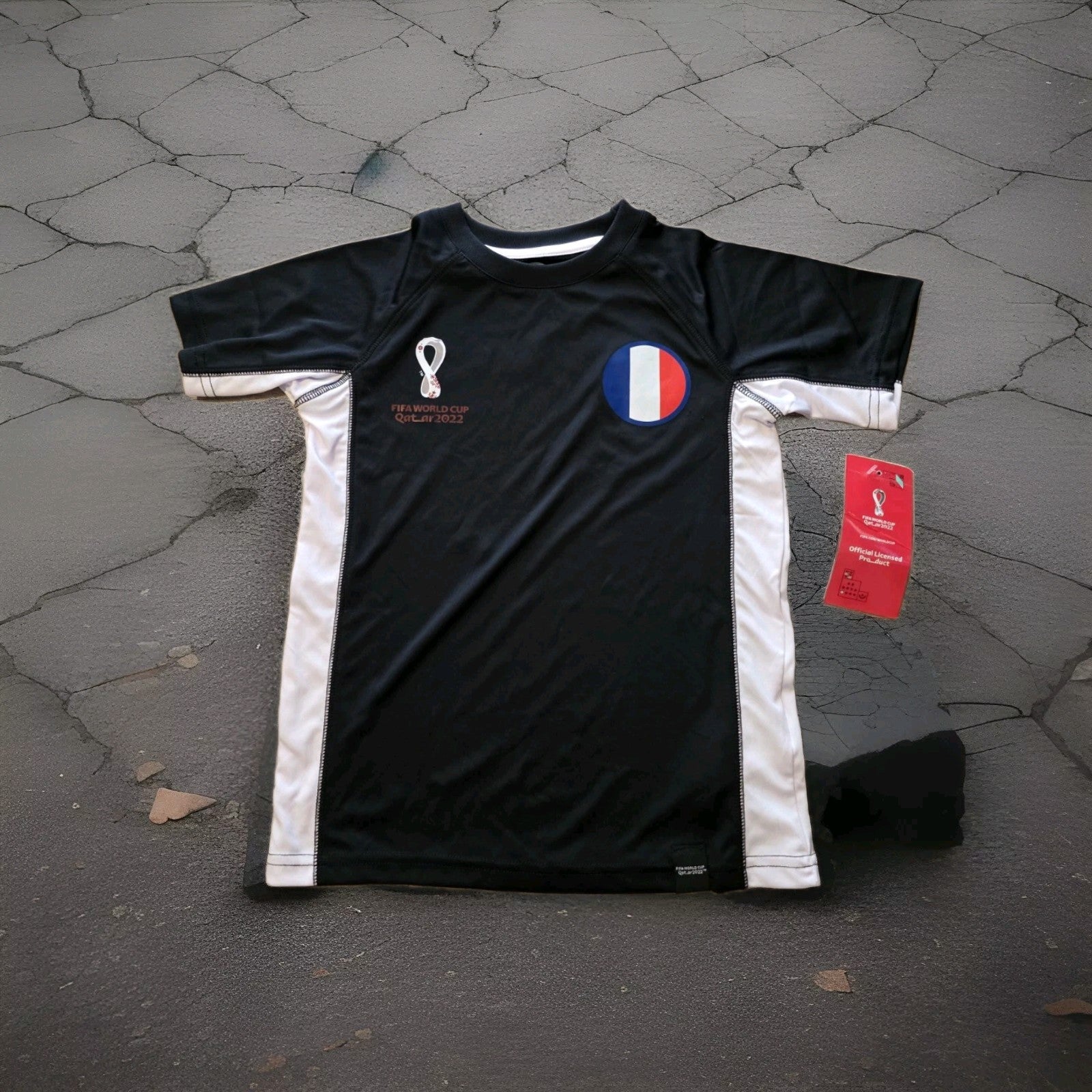 FIFA World Cup Qatar 2022 France  Jersey T shirt Childrens Large Size 70