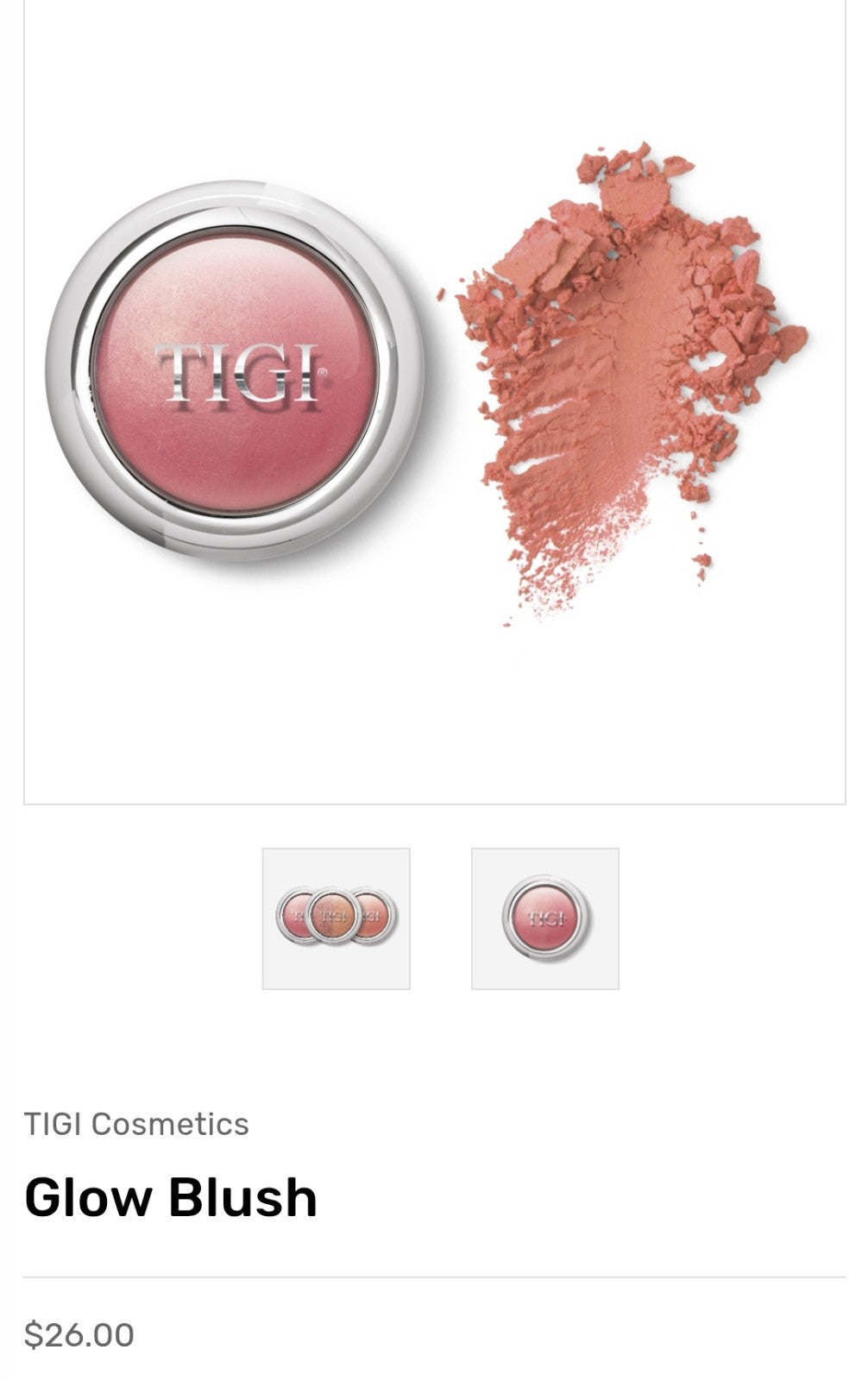 TIGI Professional Cosmetics Glow Blush AWAKEN .07 oz3