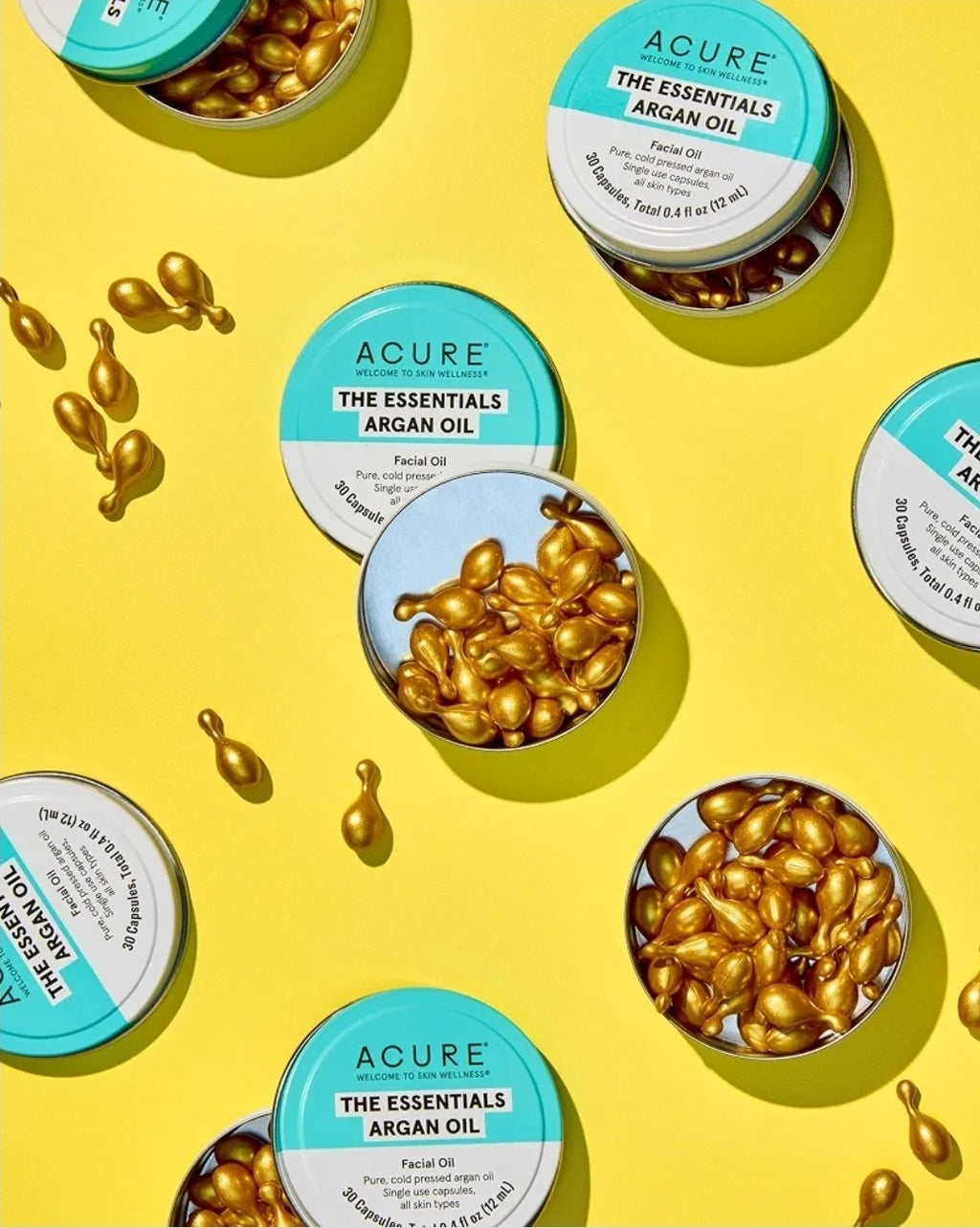 10 × Acure The Essentials Argan Oil Capsules Daily Youth Restoring 30 Ct Ea