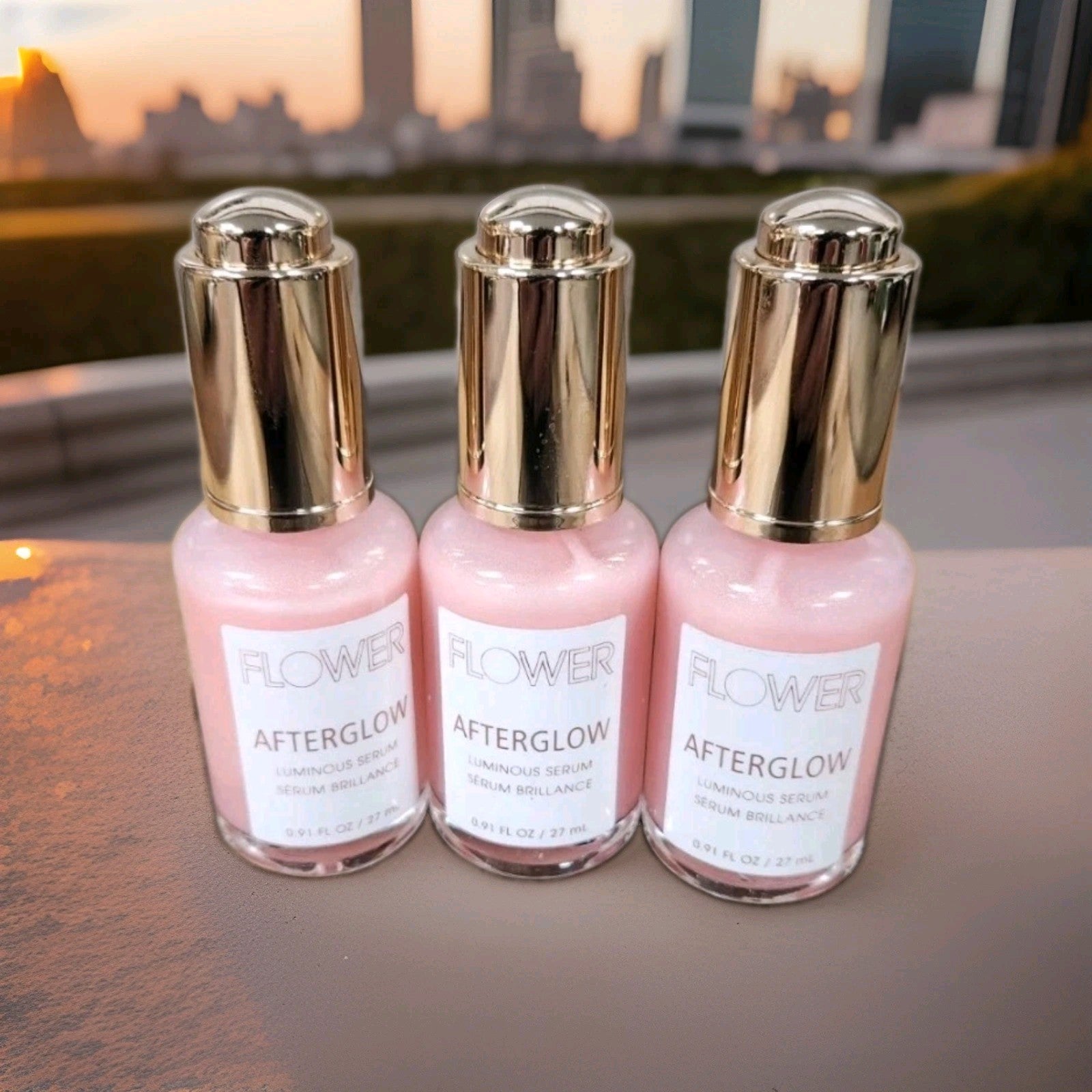 3 Flower Beauty by Drew Barrymore Afterglow Luminous Serum 0.9 fl oz/ 27 ml Ea