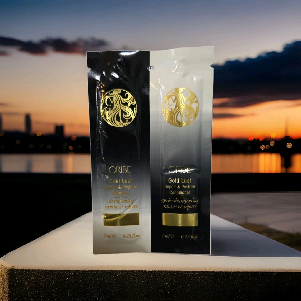 12 Oribe Gold Lust Repair Restore Shampoo Conditioner 7mL Sample Pack SetsNew