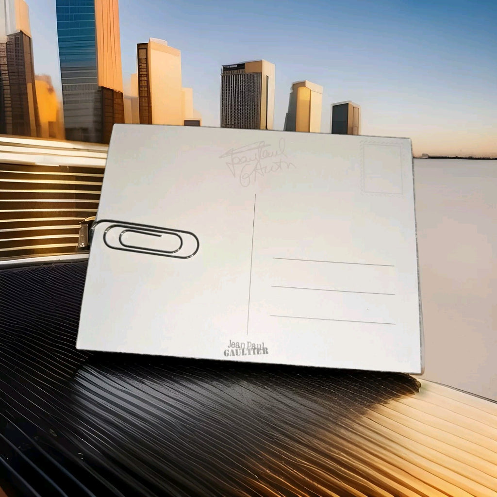 ULTRA RARE JEAN PAUL GAULTIER POSTAL CARD!!!! COMES WITH PAPERCLIP AND SIGNATURE1