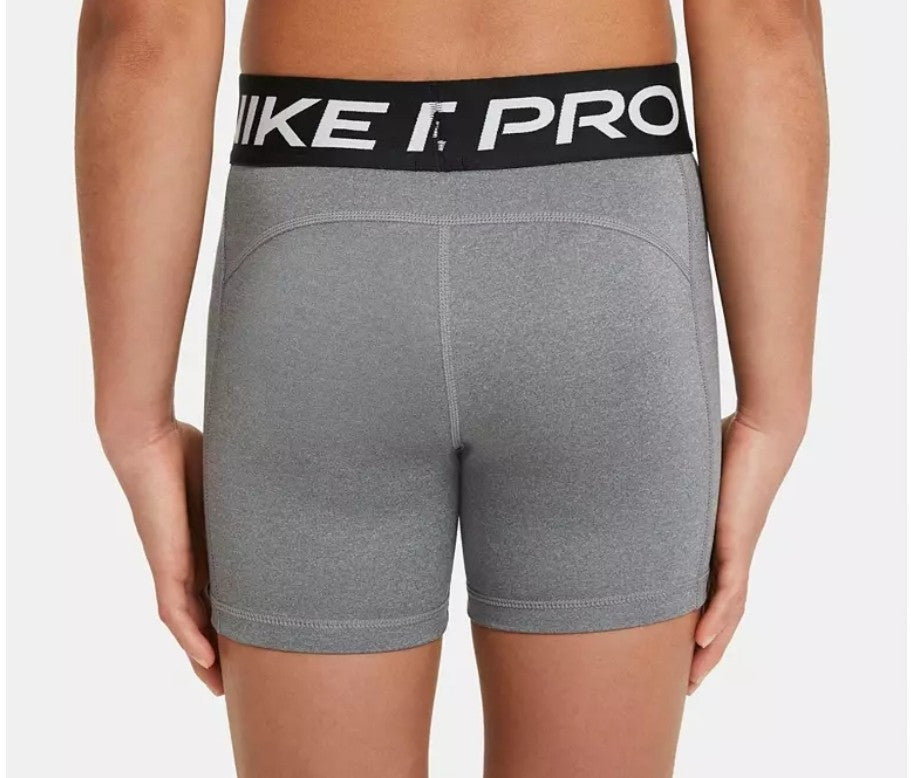 NWT Nike Training Pro Shorts in Gray XL Kids 4in Length Tight Fit 1
