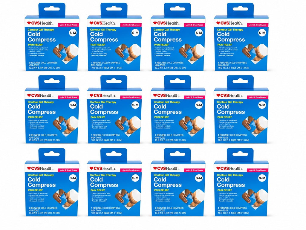 CVS Health Contour Gel Therapy Cold Compress Pain Relief S-M Lot of 12 Casepack
