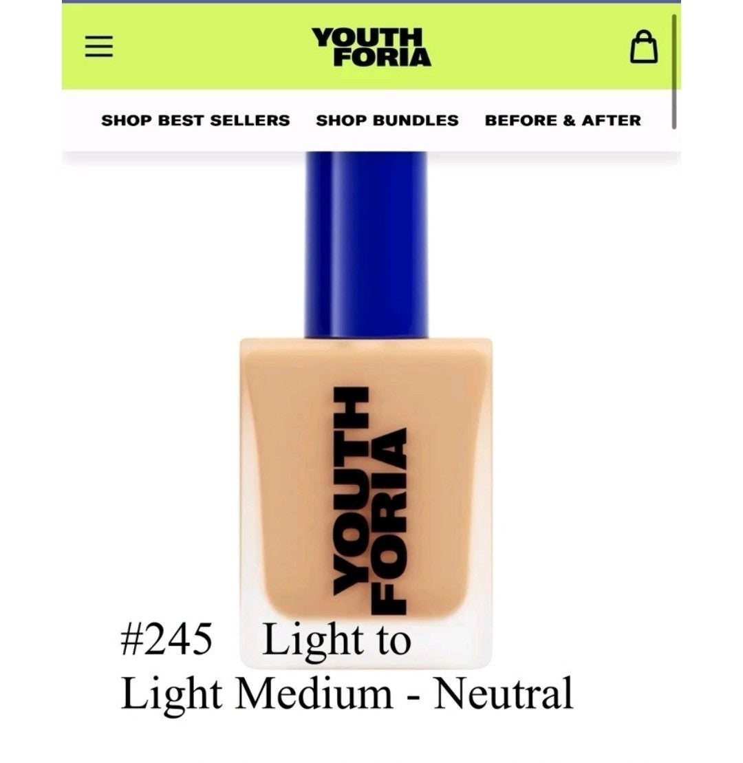Youthforia - Date Night - Skin Tint Serum Foundation - Light-Medium Coverage 245