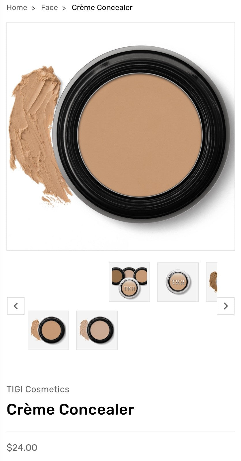 TIGI Professinal Cosmetics Creme Concealer, Medium, 0.06 Oz New Build Coverage 3