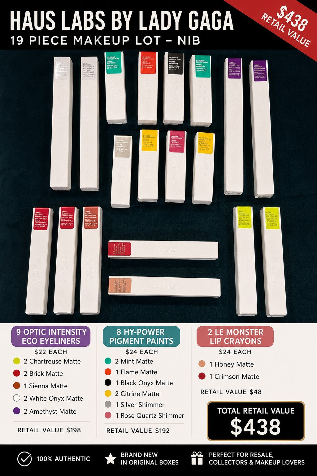Haus Labs by Lady Gaga 19-Piece Mixed Makeup Reseller Lot