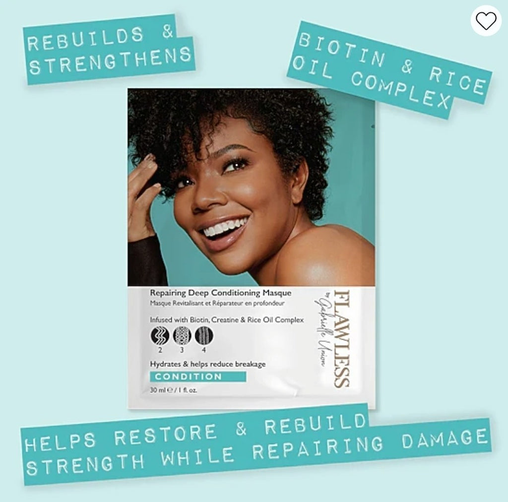 100 Count Flawless Gabrielle Union Repairing Deep Conditioning Masque 1 oz Lot