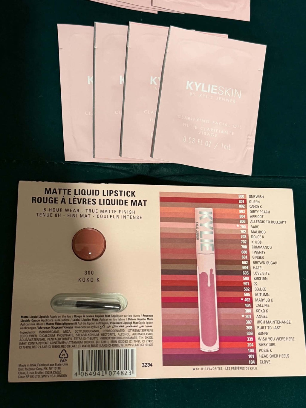 Kylie Cosmetics 26-Piece Makeup Bag Bundle Rare Kylie Skin Keychain Samples Lot