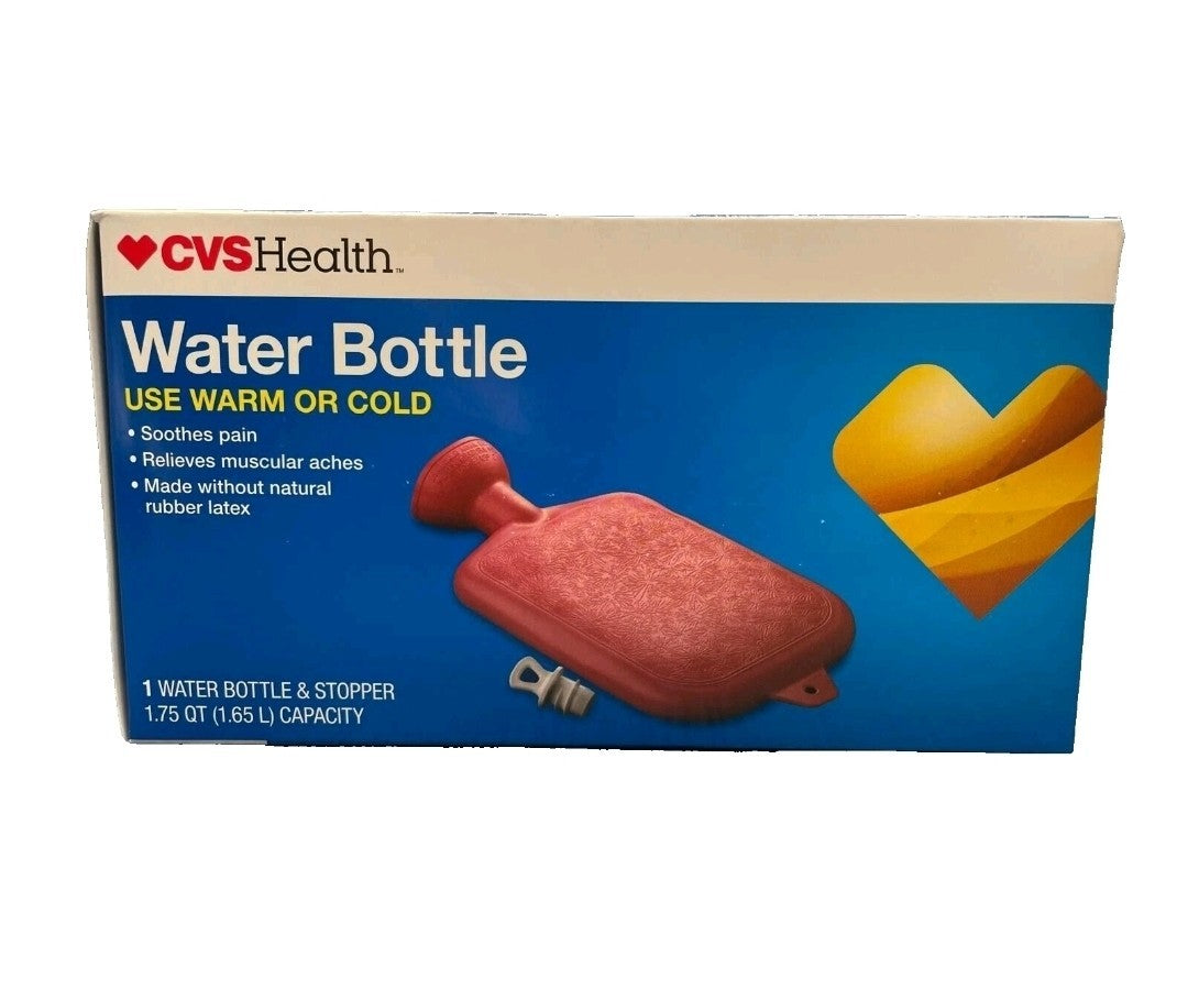 Lot Of 4 CVS Health Hot Water Bottle Warm or Cold 1.75 Qt 1.65L Latex Free New