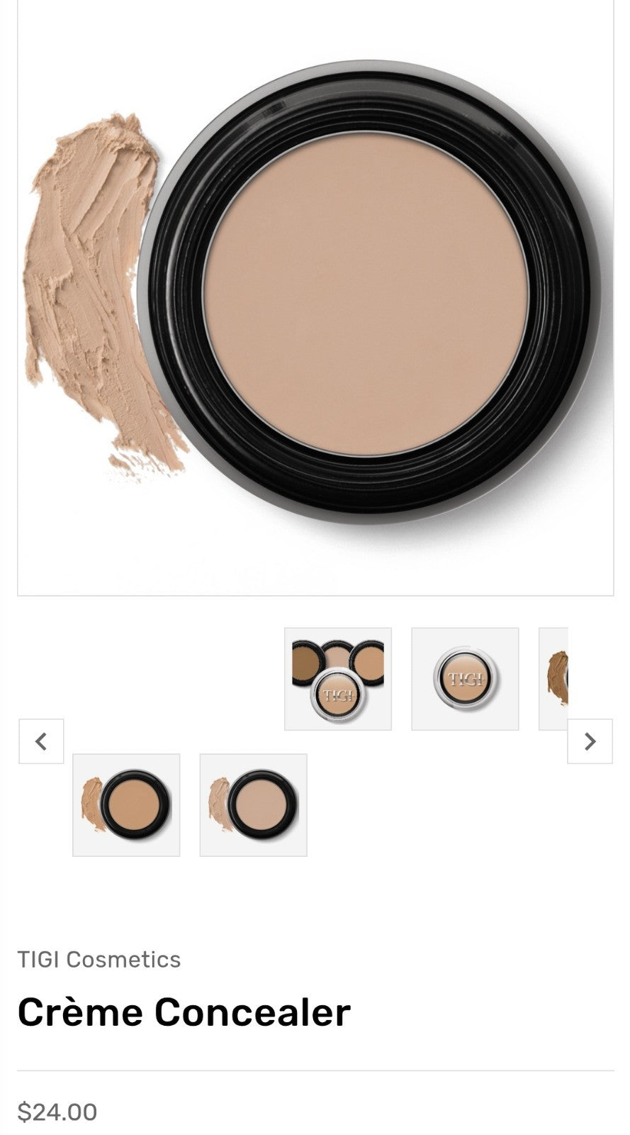 TIGI Professinal Cosmetics Creme Concealer, Light, 0.06 Oz New Build Coverage 3
