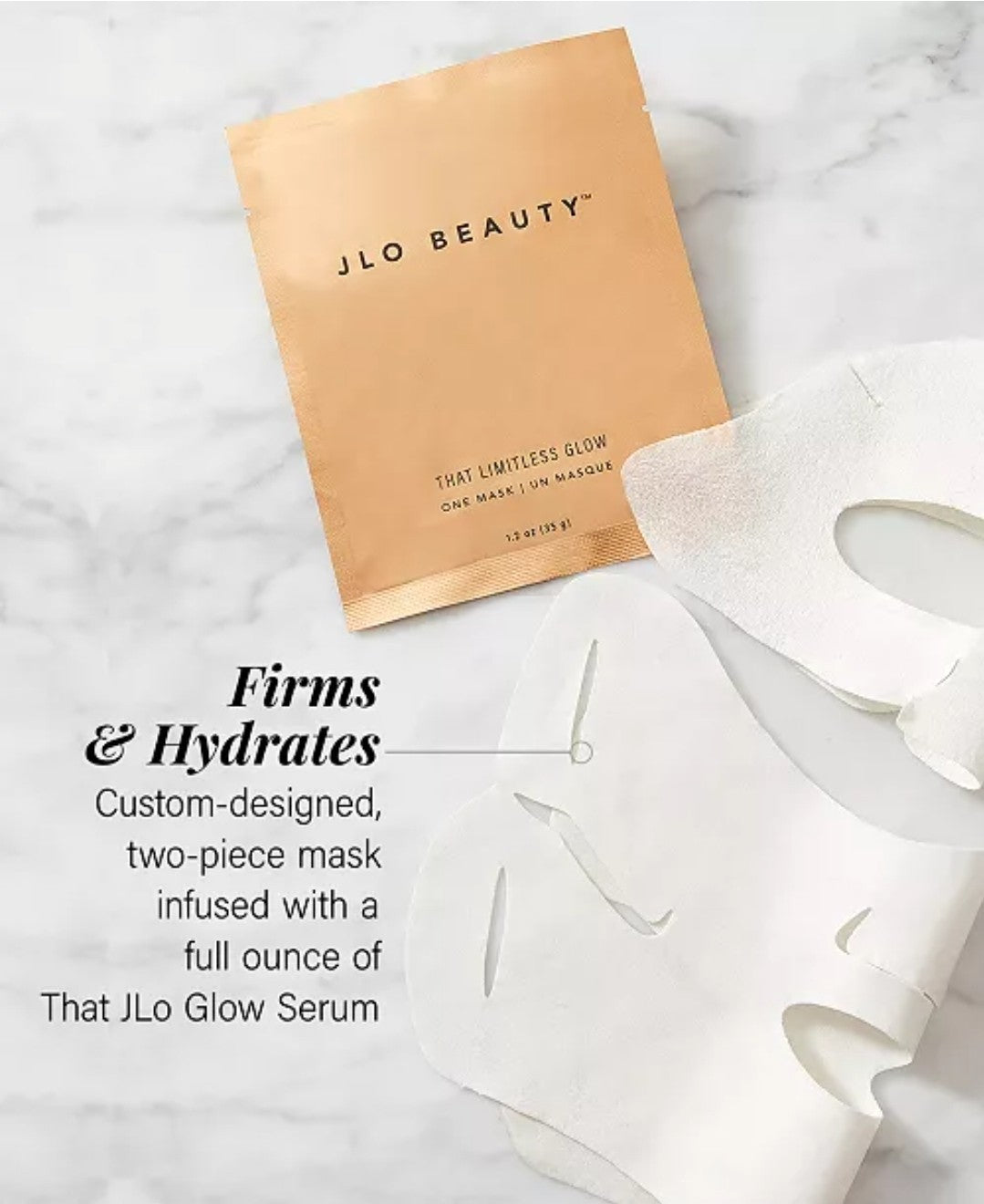 3x JLo Beauty That Limitless Glow Sheet Mask Hydrating Skincare NIB $54 Retail