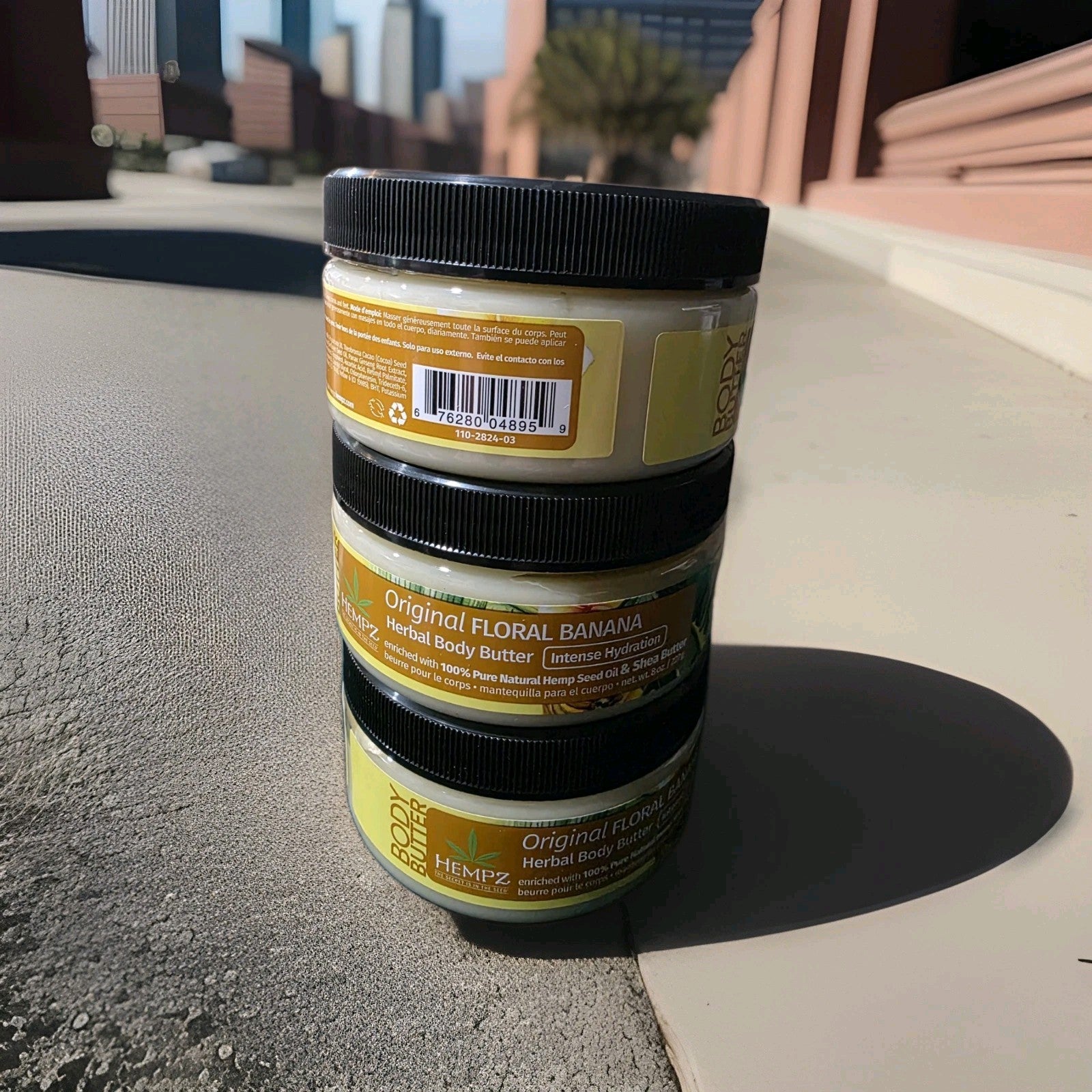 Hempz Original Floral Banana Herbal Body Butter 8 oz 3 Pack Intense Hydration