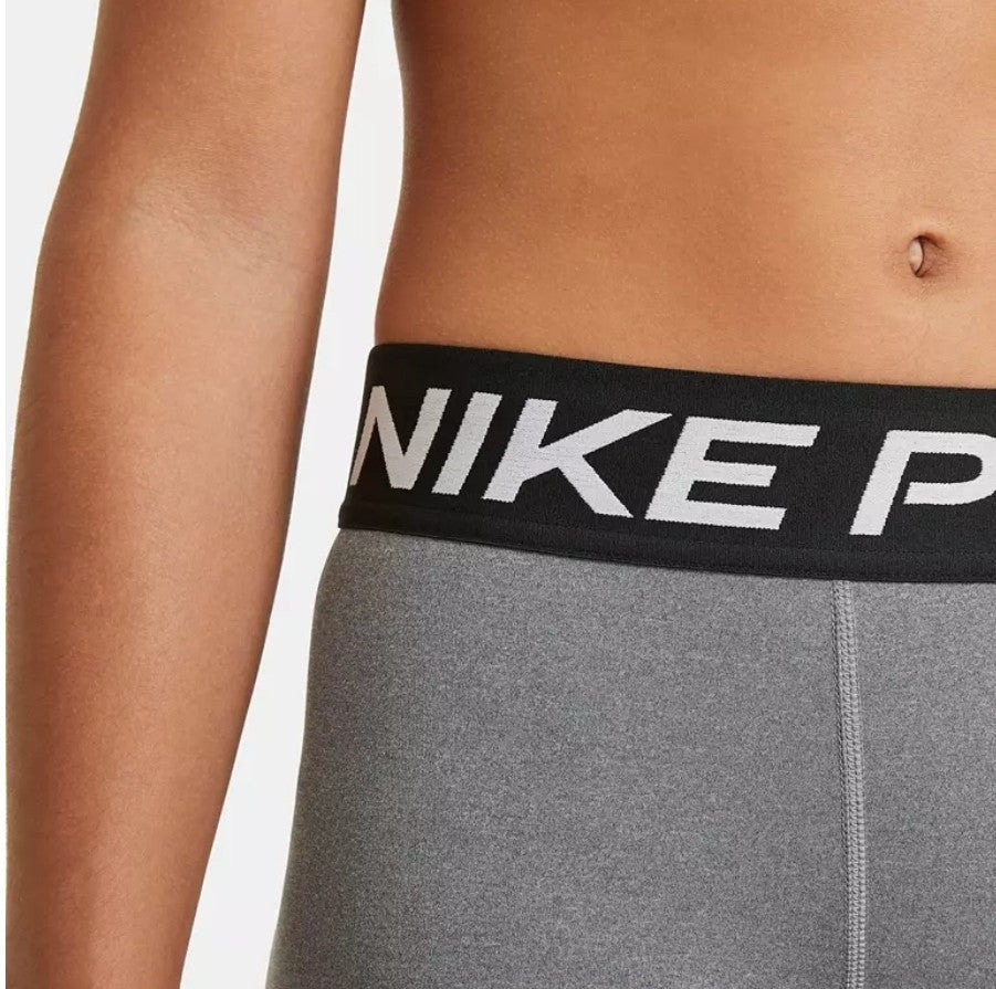 NWT Nike Training Pro Shorts in Gray XL Kids 4in Length Tight Fit 2