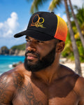 Ocean Pacific OP Trucker Hat Black Orange Mesh Snapback Surf Cap Adjustable New