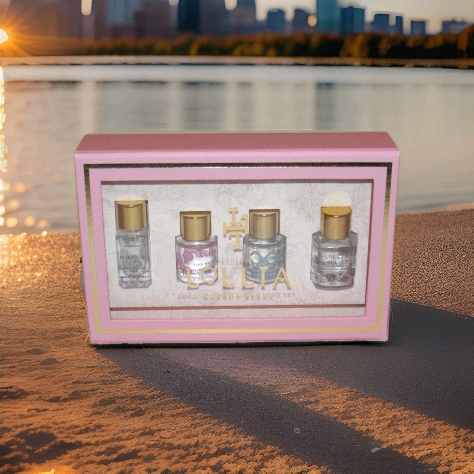 Lollia Little Luxuries Margot Elena 4pc Mini Eau de Parfum Gift Set Wish Relax