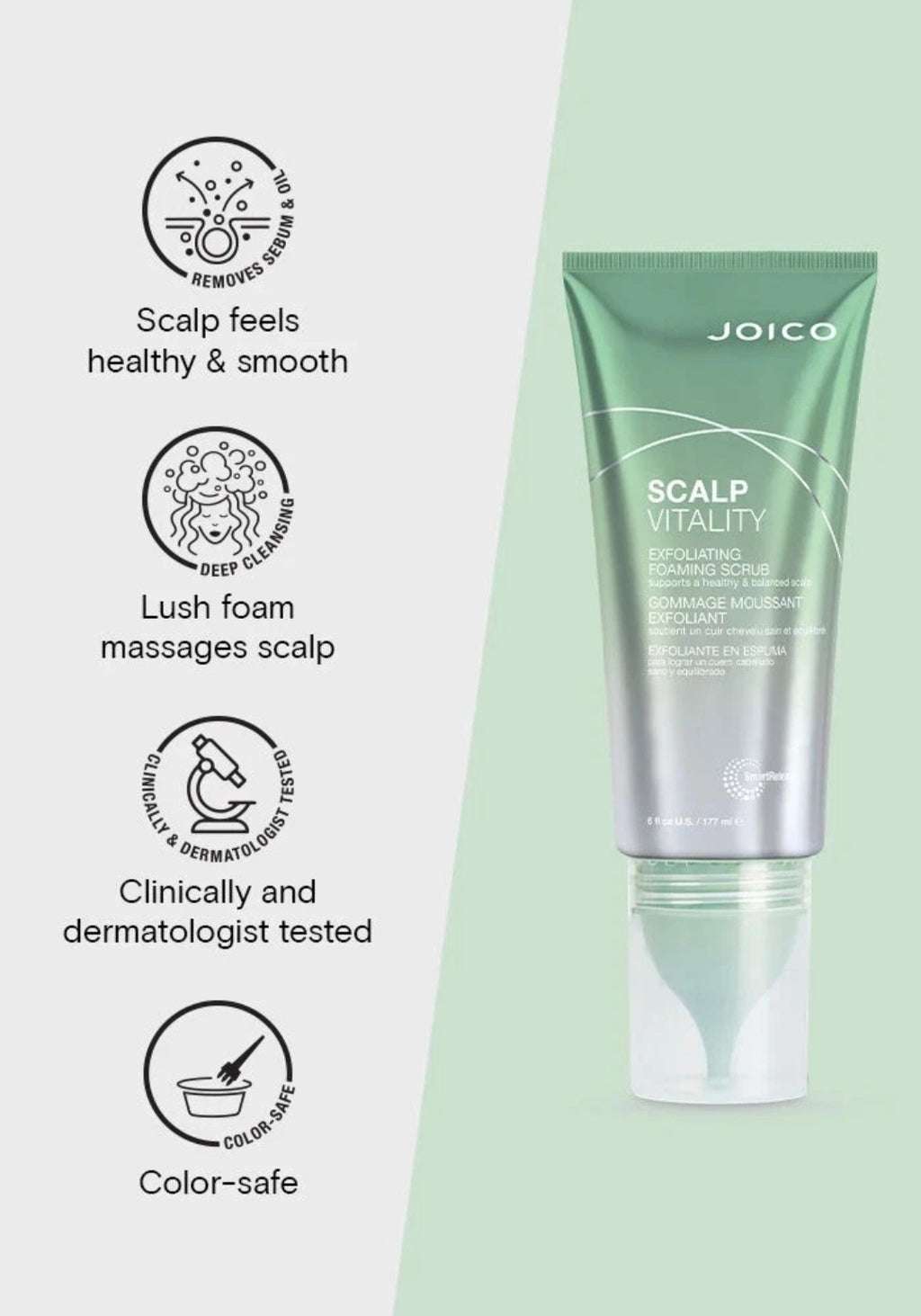 Joico Scalp Vitality Exfoliating Foaming Scrub 6 fl oz