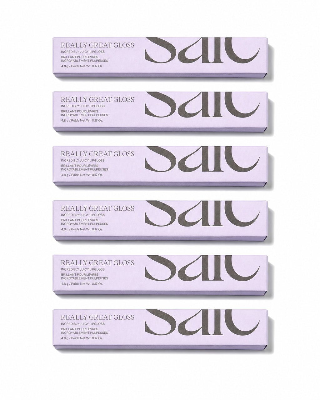 6x Saie Really Great Gloss Lip Gloss Lot of 6 Sweet & Easy Full Size New in Box