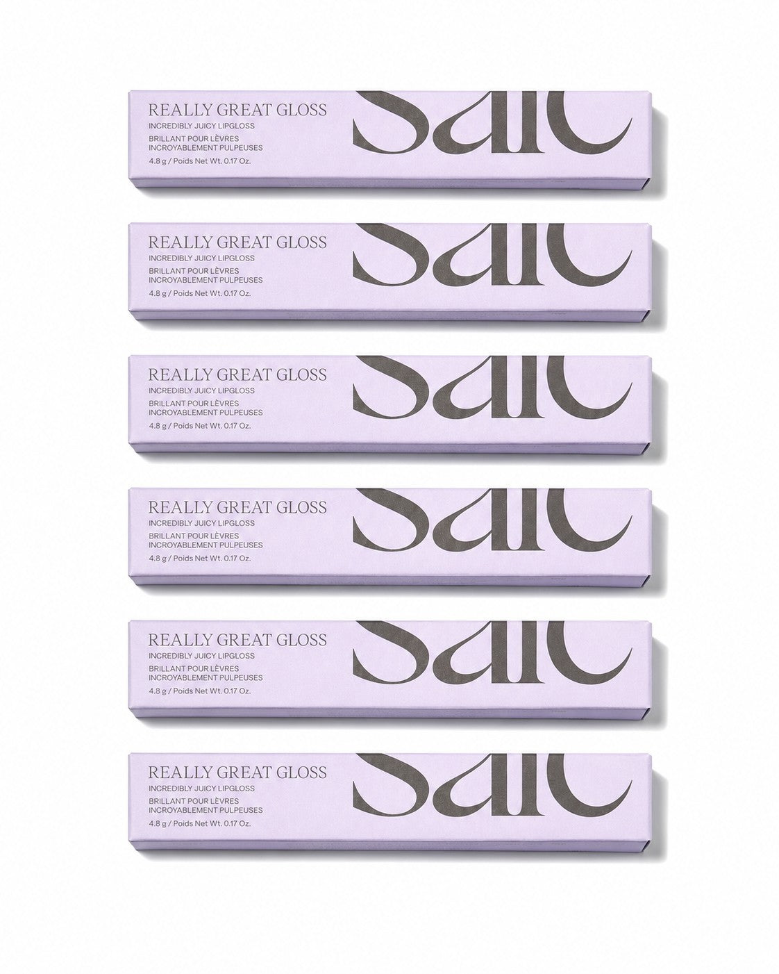 6x Saie Really Great Gloss Lip Gloss Lot of 6 Sweet & Easy Full Size New in Box