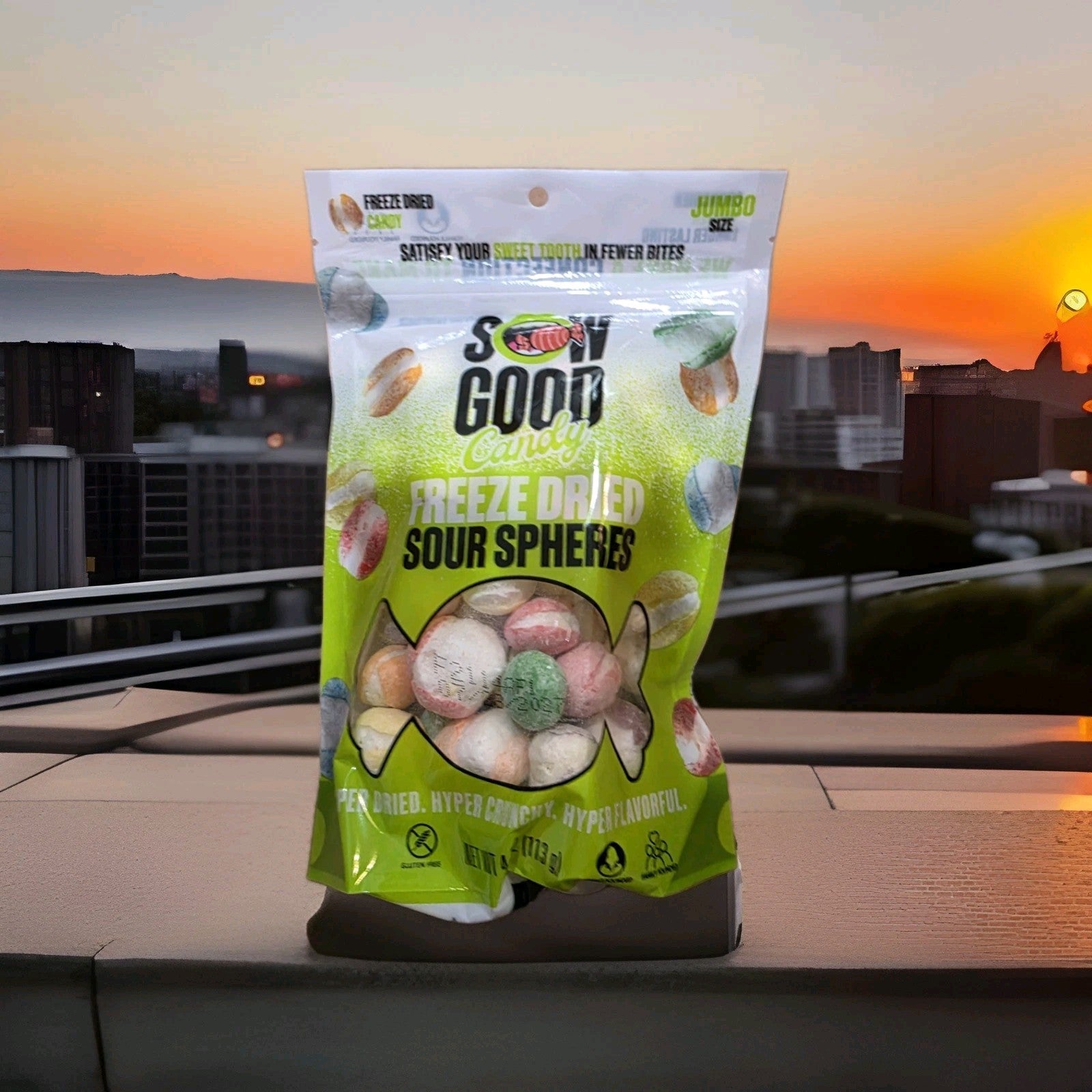 24 x Sow Good Freeze Dried Sour Spheres Bites Candy 4 oz Bulk Lot BB 07/27 🍭🍬