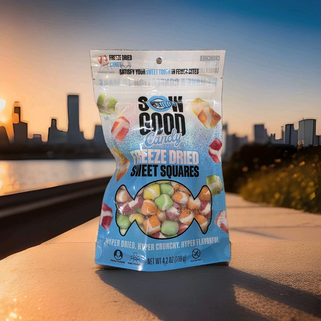 24x Sow Good Freeze Dried Sweet Squares Bites Candy 4.2 oz Bulk Lot BB 08/27 🍬