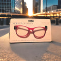 ICU Eyewear Screen Vision Glasses Filters Blue Light - Red Curve Oval0