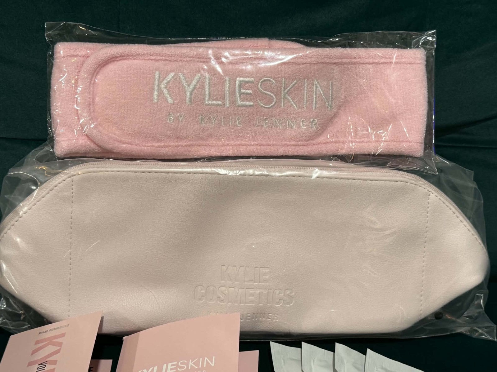 Kylie Cosmetics 26-Piece Makeup Bag Bundle Rare Kylie Skin Keychain Samples Lot