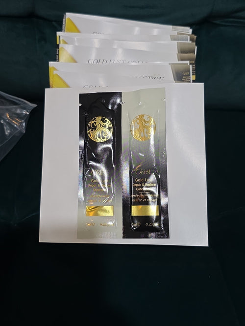 12 Oribe Gold Lust Repair Restore Shampoo Conditioner 7mL Sample Pack SetsNew