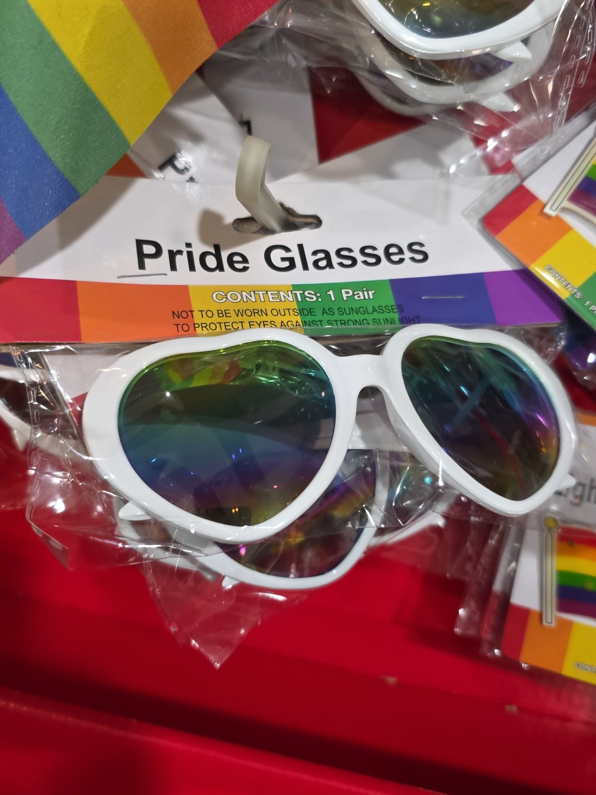 42 Pc Pride Party Favor Lot Glasses Bracelets Headbands Pins Rainbow LGBTQ New